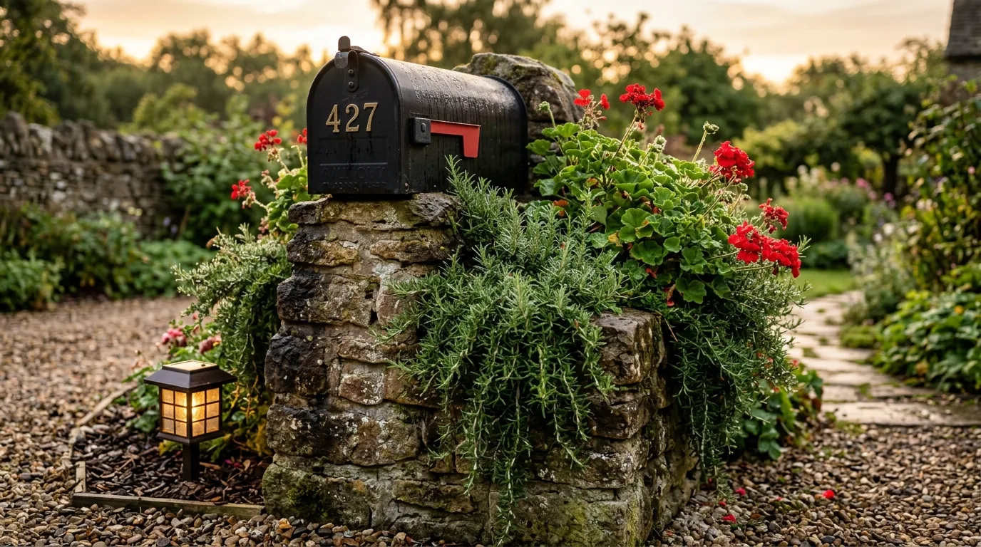 Mailbox Garden With Repeated Color